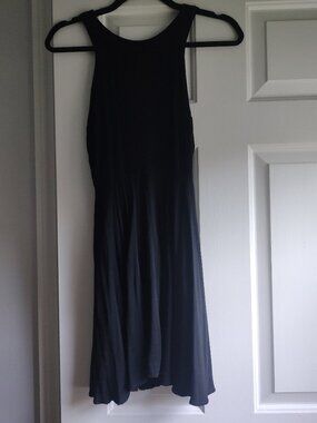 Silence + Noise A-line Open Back Dress Black